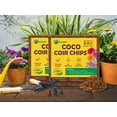 thumbnail image 2 of Coco Coir Chips 4-Pack Envelor 2.4 Cu. Ft. Compressed Coconut Coir Bricks 10 lb. Natural Substrate for Indoor Outdoor Coco Chips for Plants Orchid Bark Coco Coir Brick Plant Soil Indoor Potting Mix, 2 of 7
