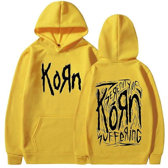 90s Korn Metal Rock Band Hoodies Men Vintage Gothic Oversized Hooded Sweatshirts Fashion Casual Long Sleeve Hoodie Streetwear