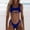 Light Blue, variant on Women's Bikini Sets Swimsuit Solid Color Fashion Casual Broadband Sling Hollow Out Two Piece Bathing Suit