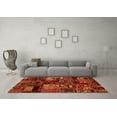 thumbnail image 3 of Ahgly Company Indoor Rectangle Patchwork Orange Transitional Area Rugs, 7' x 10', 3 of 4