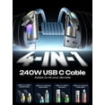 thumbnail image 2 of Cable de carga LISEN para iPhone 16/15/14 Pro Max/MacBook/iPad Pro, 2 of 7