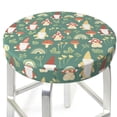 thumbnail image 3 of Lsque Mushrooms And Rainbows Pattern Round Bar chair cushion covers Velvet Fabric Premium Comfort Protects from Scratches and Stains for 14-17 Inch Chair-13 inch, 3 of 7