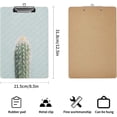 thumbnail image 2 of Fashion Clipboard, Blue, Cactus Art, A4 Letter Size Wooden Decorative Clipboards for Women, Cute Design for Standard Size,Low Profile Clip with Retractable Hanging Tab 12.5"x9", 2 of 6
