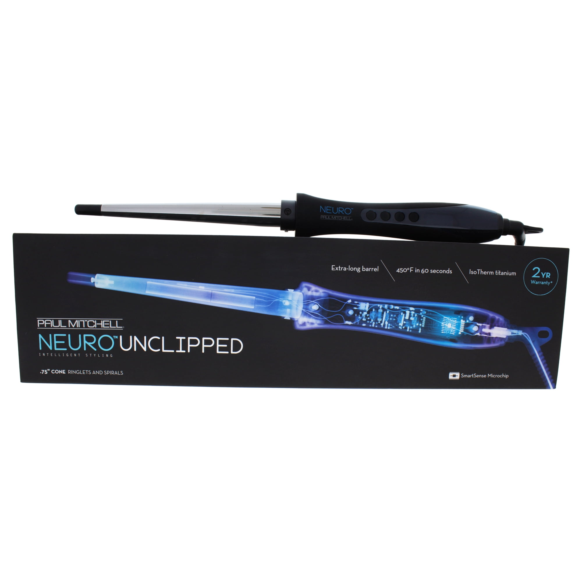 Paul Mitchell Neuro Unclipped Curling Iron - Model # NSSCNA - Black/Silver  - 0.75 Inch Curling Iron - Walmart.com