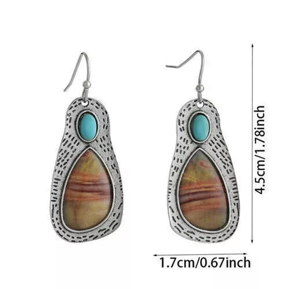 HOOUN Vintage 925 Silver Filled Cubic Zirconia Women Earrings Dangle Drop Jewelry-#5