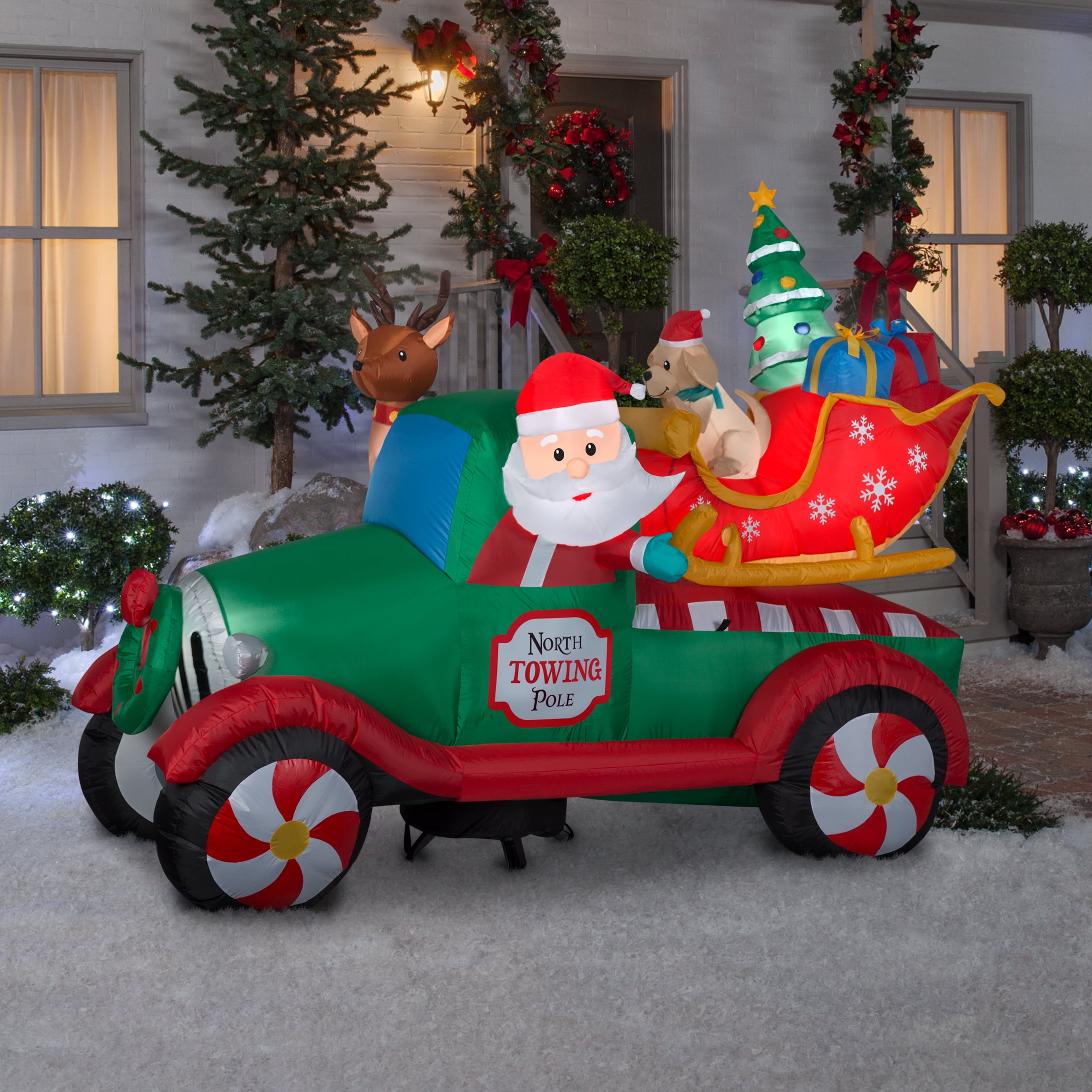 Inflatable Yard Decorations Airblown Inflatable 8 Feet Holiday Time
