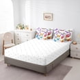 thumbnail image 2 of Butterfly Comforter Set 7 Piece Bed in a Bag Twin,Watercolor Tie Dye Bedding Sets Rustic Aesthetic Animal Sheet Set with Comforter, 2 of 5