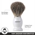 thumbnail image 3 of Brocha de afeitar Perfecto 100% Pure Badger White Handle, 3 of 7