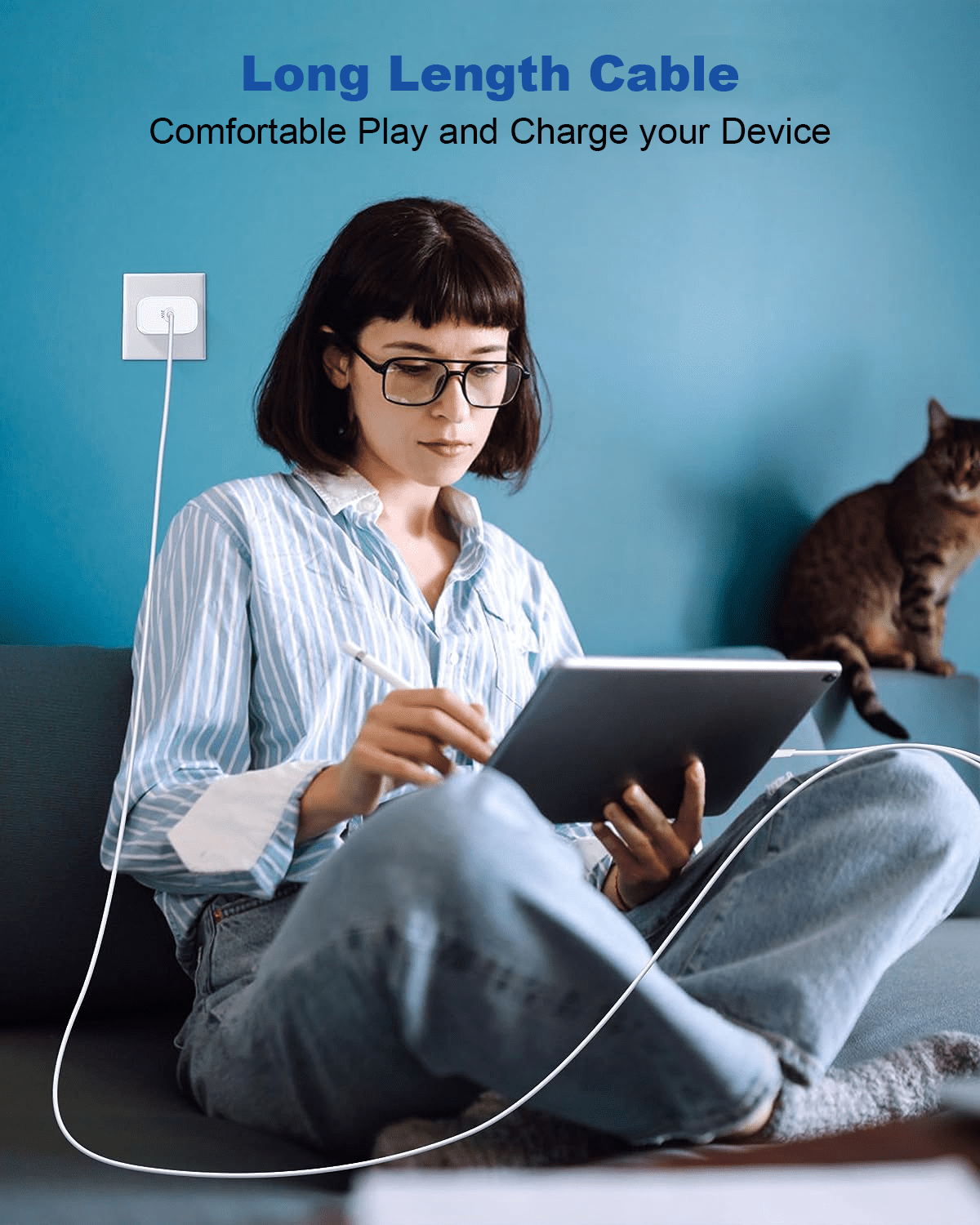 IPhone 17 16 15 Charger, 2 Pack PD 20W Adapter Wall Fast Charger with 6&10ft White USB C Cable Compatible with iPhon and moree17 16/15/ipad IPhone 17 16 15 Charger, 2 Pack PD 20W Adapter Wall Fast Charger with 6&10ft White USB C Cable Compatible with iPhon and moree17 16/15/ipad - Image 4