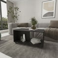 thumbnail image 2 of FM FURNITURE Gu Oidak Coffee with Storage Engineered Wood Caster Wheels Wengue, 2 of 7