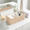 thumbnail image 5 of Ccwuwei Macrame Storage Basket, Handmade Toilet Paper Basket, Boho Woven Decor, Small Countertop Organizer with Handles for Shelf, Living Room, Bedroom, Home,Office - White, 5 of 8