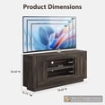 thumbnail image 3 of KeyWhat TV Stand for TVs Up to 80", Modern Entertainment Center with Storage Cabinet & Open Shelves, Cable Management for Living Room, Dark Rustic Oak, 3 of 7