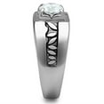 thumbnail image 2 of Anillo Color Plata Para Hombres de Acero Inoxidable Solitario con Semillas, 2 of 5