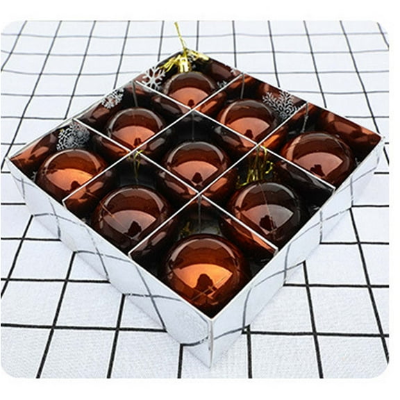 Shiny Pearly Christmas Ball, Cebalnir Ornaments 6CM Faux Glass Ball for Xmas Tree Christmas Decoration (9 Pcs)