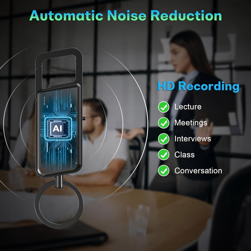 64G Voice Activated Recorder, DSP Sound Source Noise Reduction Recording Device, Digital Voice Recorders With Playback, Ideal For Lectures, Meetings, Interviews
