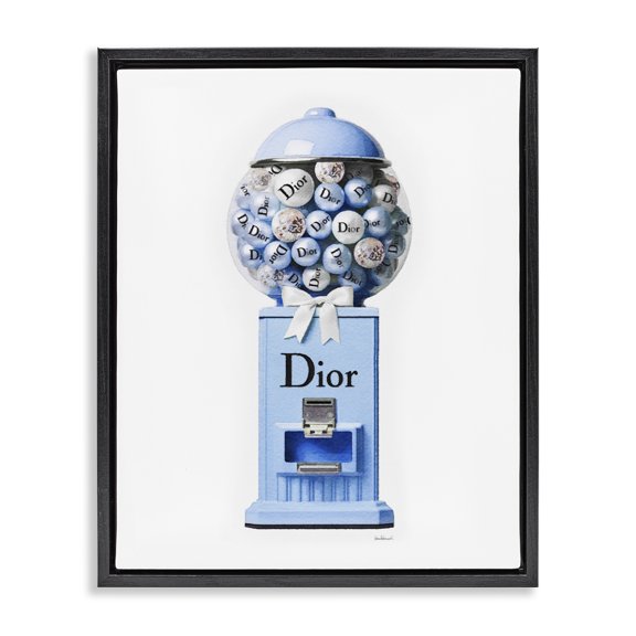 Stupell Industries Eclectic Glam Candy Dispenser Black Floating Frame Canvas Art, 17 x 21, by Amanda Greenwood