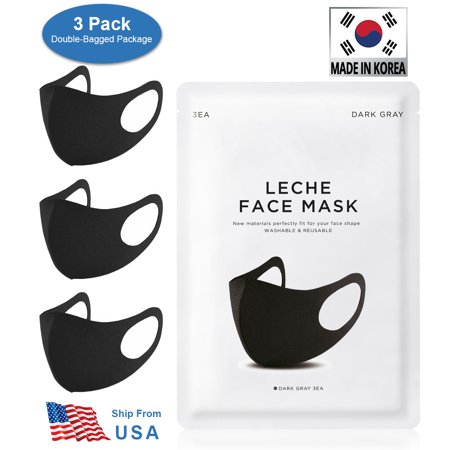 3(9 pcs)Pack Reusable Washable Polyurethane Cloth face mouth mask protection anti dust pollution for Cycling, Running, Outdoor Sports Dark Gray...