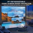 thumbnail image 3 of [Electric-Focus] Losei 5G/2.4G WiFi Bluetooth Projector, 4K Support Native 1080P Outdoor Movie Projector, 170'' Display Home Theater Projector Compatible with Smartphone, HDMI,USB,AV, PS5, 3 of 5