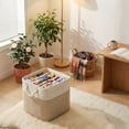 thumbnail image 6 of 12 x 12 Inch Storage Cube Linen-Cotton Storage Bins for Shelves Fabric Collapsible Storage Bins with Handles Foldable Storage Basket for Organizing Clothes Toys Books Brown, 6 of 6