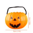 thumbnail image 6 of Vikakiooze Alloween Decoration Foldable And Detachable Two And A Half Pumpkin Bucket Large, Medium And Small PP Candy Bag Bucket, Halloween Decorations, 6 of 6