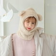 thumbnail image 6 of Women Plush Cute Winter Hats Bear Ear Hat Earflap Earmuff Beanies Caps BLACK, 6 of 8