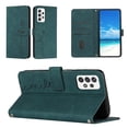 thumbnail image 1 of For Samsung Galaxy A52 Wallet Cover, PU Leather Kickstand Credit Card Pocket Slots Wrist Strap Magnetic Folio Heart Patterned Embossed Flip Cover for Samsung Galaxy A52 5G/4G, Green, 1 of 11