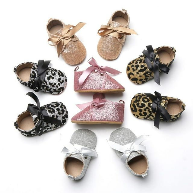 Chaussures Souples Pailletées pour Nourrisson et Tout-Petit, Chaussures Bébé Garçon Fille Pré-Marche 0 à 18 Mois