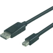 VisionTek Mini DisplayPort to DisplayPort Cable, 6 Feet, Male to Male, Supports 4K@60Hz (901212)