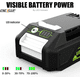 thumbnail image 4 of 2 Pzas 2000mAh 29842 29852 Reemplazo para Batería y Cargador Greenworks 24V para Herramientas Inalámbricas Green-works 24V, 4 of 9