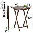 thumbnail image 3 of PJ Wood Portable Folding TV Snack Tray Table Desk Stand, Honey Oak (8 Pack), 3 of 8