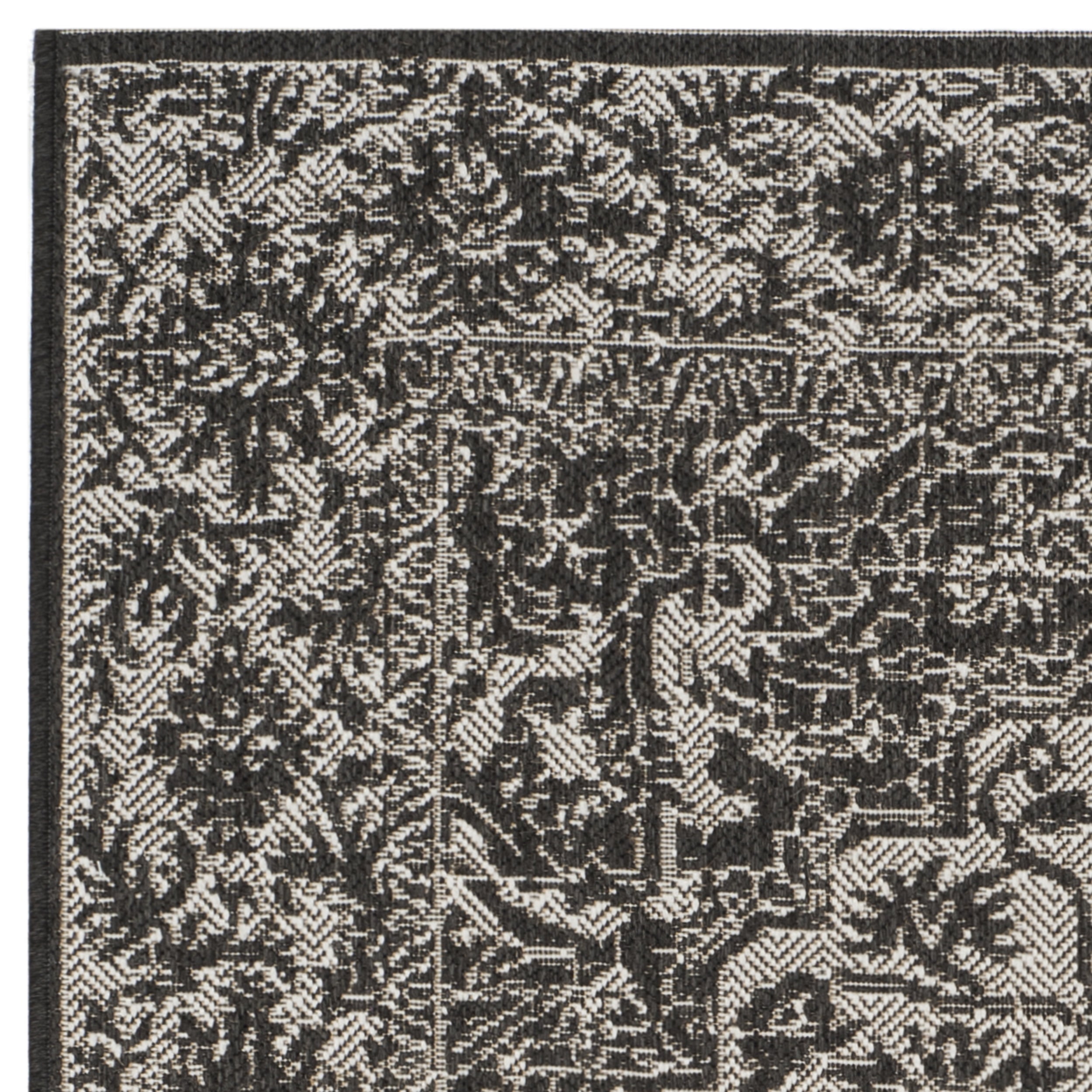 SAFAVIEH Linden Dania Traditional Area Rug, Light Grey/Charcoal, 5'1" x 7'6"