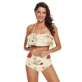 thumbnail image 2 of Ckdifva Cheese Mice Strawberries Womens High Waisted Bikini Set Two Piece Swimsuit Bathing Suits, 2 of 5