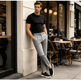 thumbnail image 3 of HBDesign Men's Seersucker Striped Pants, Lightweight Breathable Summer Casual Pants for Daily Outdoor Wear, 3 of 7