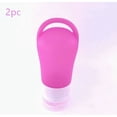 thumbnail image 2 of Juego de botellas desinfectantes, botella de almacenamiento portátil con orificio for colgar, botella dispensadora de desinfectante de manos de silicona, 2 of 2
