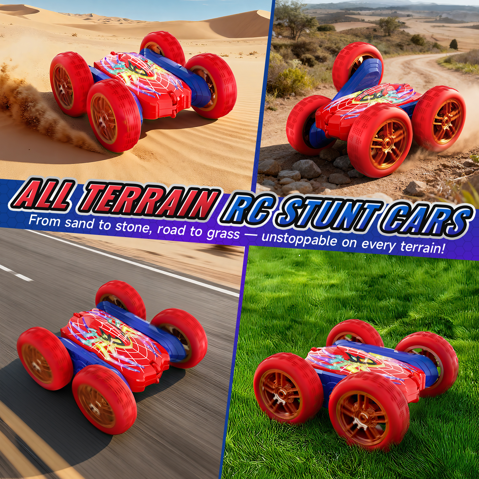 AOGSIYT 4WD Stunt RC Car 360-Degree Rotating Remote Control photo 4