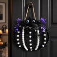 thumbnail image 5 of Halloween Beaded Pumpkin Wall Hanging Ornament, Halloween Jack O Lantern Decorations, Halloween Stylish Indoor Wall Ornament for Halloween Home Holiday Decoration,12x10Inch, 5 of 9