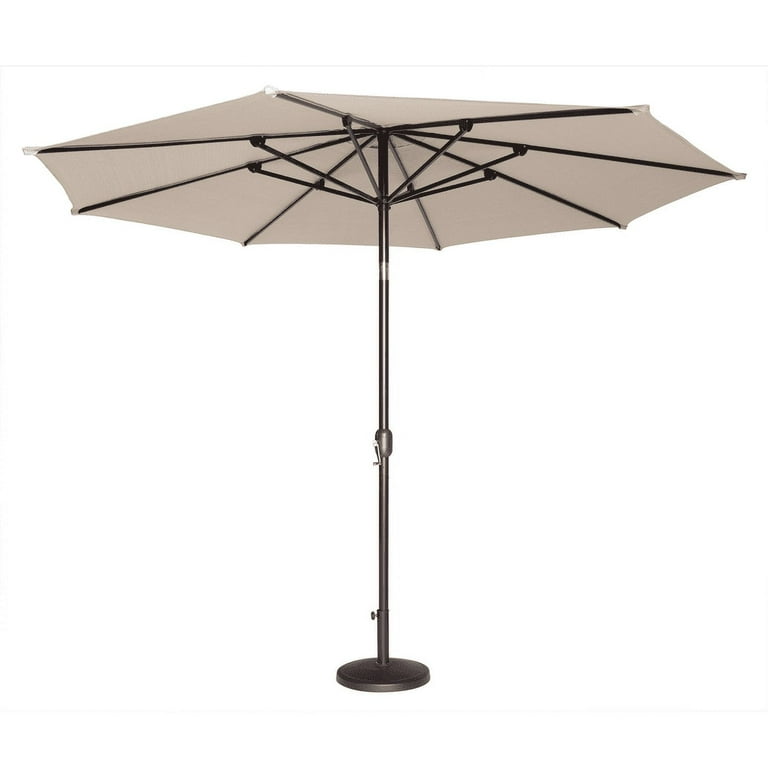 coolaroo fabric patio umbrella Coolaroo Round Market Patio Umbrella,90% UV, 11', Smoke