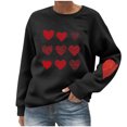 thumbnail image 2 of Oversized Sweatshirt for Women Long Sleeve Crewneck Sweatshirts Pullover Sweater Graphic Warm Tops Black XL, 2 of 5