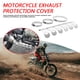 thumbnail image 3 of Cubierta protectora de escape Bsvklp para motocicleta universal plata, 3 of 4