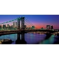 thumbnail image 3 of Berenholtz, Richard 18x11 Black Modern Framed Museum Art Print Titled - Manhattan Bridge and Skyline, 3 of 5