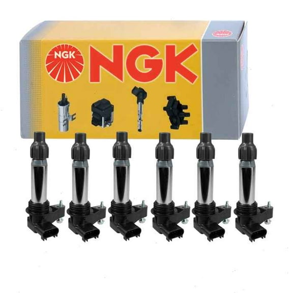 6 pc NGK Ignition Coils compatible with Cadillac STS 3.6L V6 2010-2011