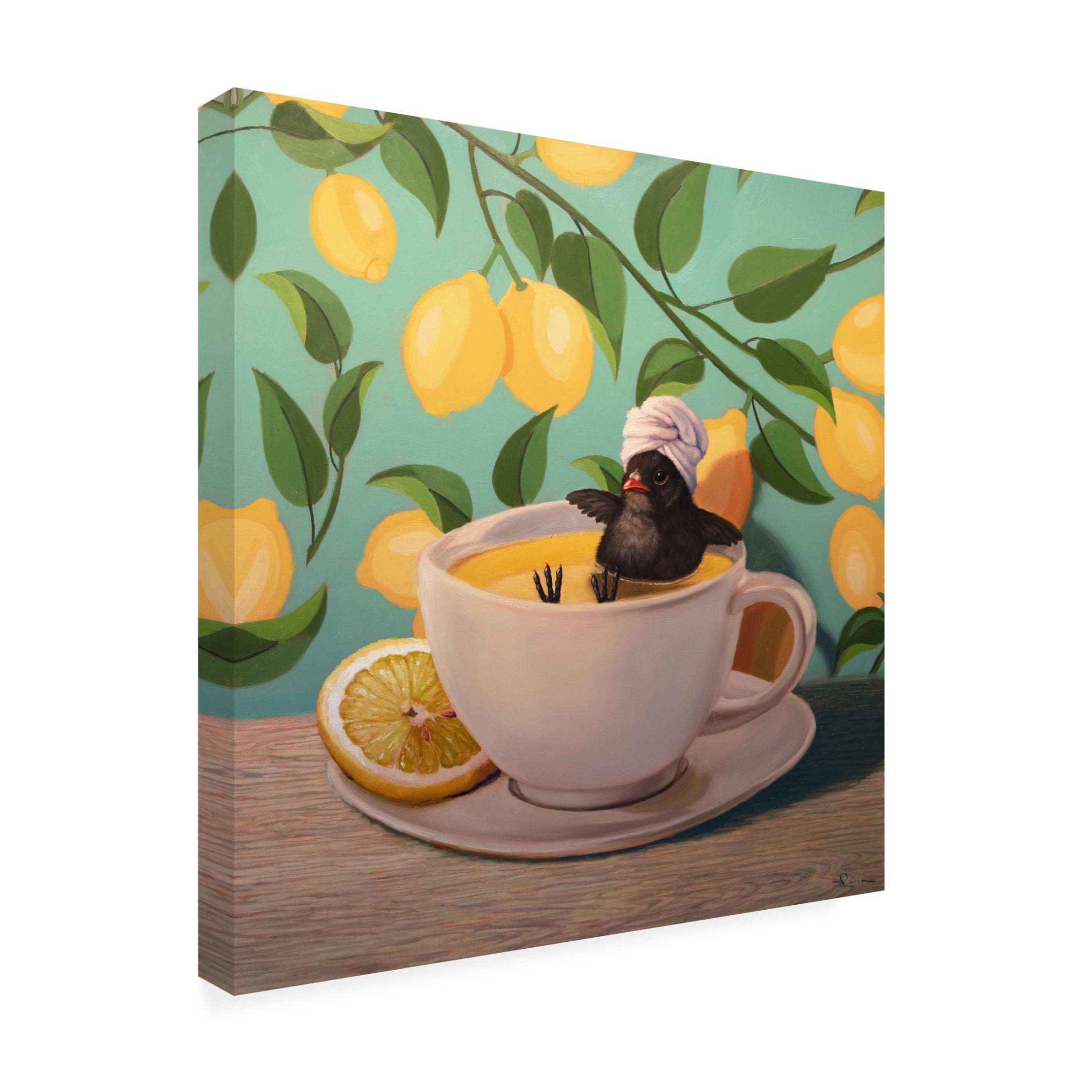 Canvas Wall Art - Lucia Heffernan 'When Life Gives You Lemons' Wall Art for Living Room, Bedroom, or Office Décor by Trademark Fine Art - 14 x 14 Inches