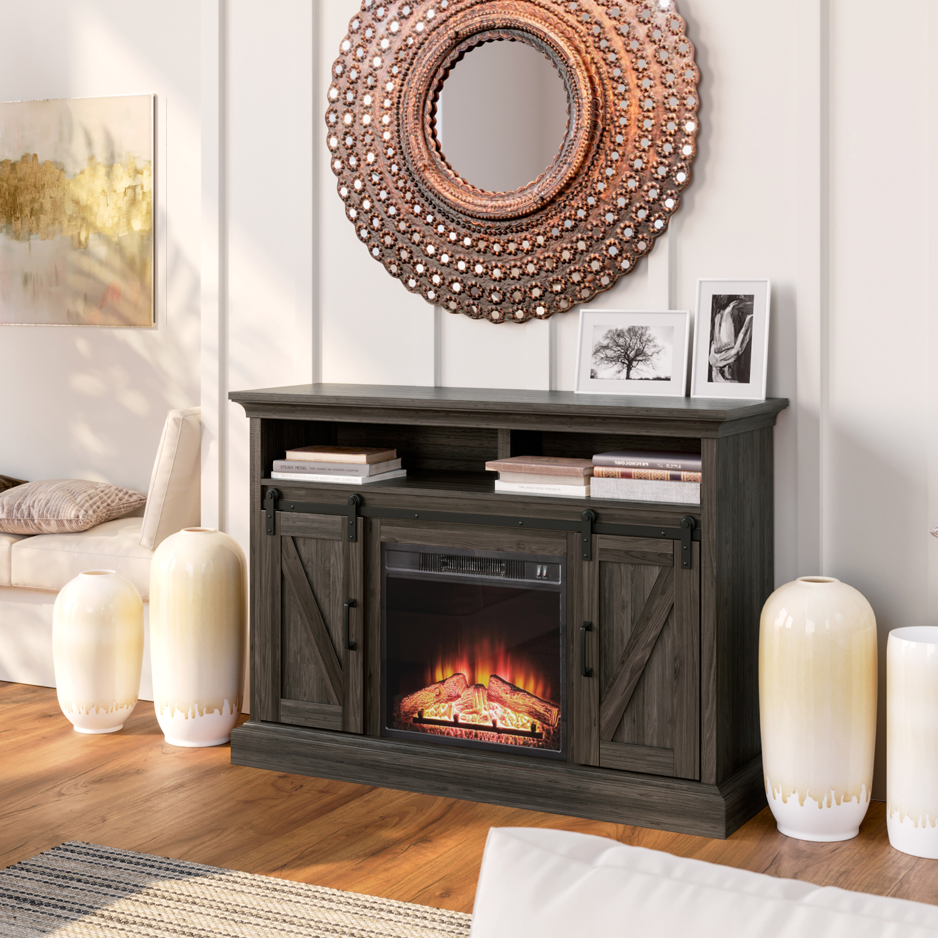 Whalen Allston Barn Door Fireplace TV Stand for TVs Up to 58" - image 5 of 8