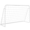 thumbnail image 1 of Soozier Soccer Goal, 8 x 5ft Portable Practice Soccer Net with Steel Frame, 1 of 10