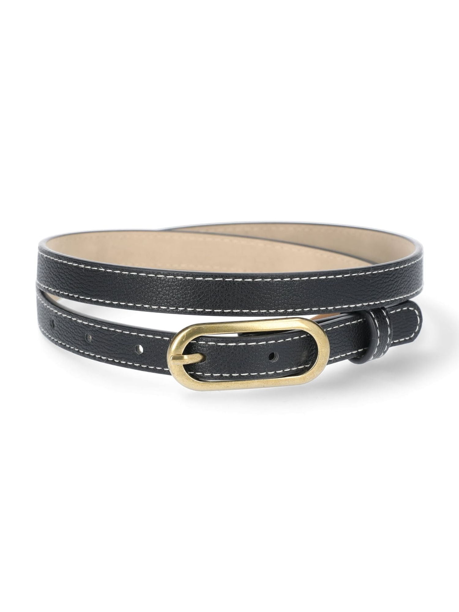No Boundaries Women's 3 for 1 Belts, Ivory/Caramel/Black, XL