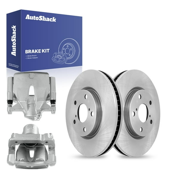 AutoShack 11.65" (296 mm) Front Vented Brake Rotors   Calipers | Replacement for 2006-2015 Lexus IS250 | 4-PC Brake Kit
