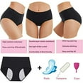 thumbnail image 5 of DEFNES Leak Proof Underwear for Woman Cotton Overnight Menstrual Panties Briefs (5 Pack), 5 of 6