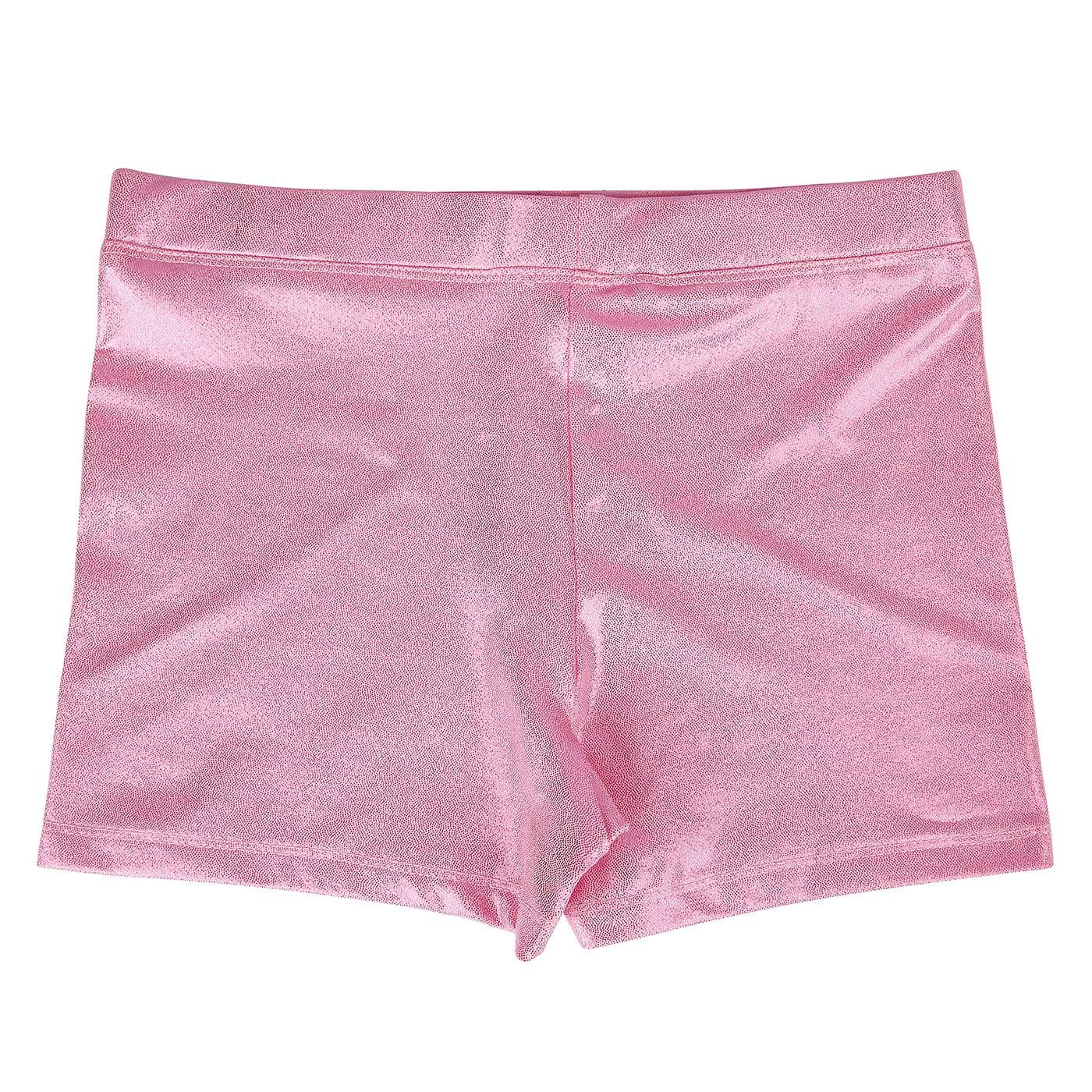 works well with size 4-5 Xsmall Gymnastic or cheer shorts in black mystique fabric