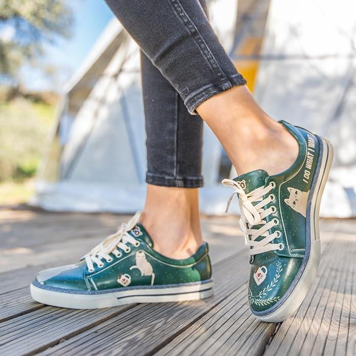 Unique handmade leather and denim tennis shoes Upcycled Denim Sneakers, 40% recycled sole, size 41 - Diana  main image 3