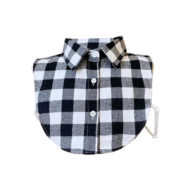 Jindong Denim False Collar for Women Sweater Denim Collars Jean Blouses Button Down Dickey Layering